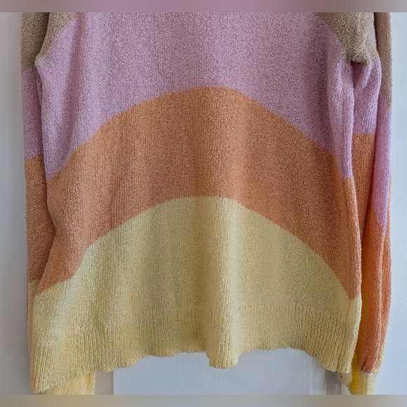 Show Me Your Mumu Pismo Sweater Sunny Stripe Knit Size S Pastel Beach Vacation - Picture 12 of 15